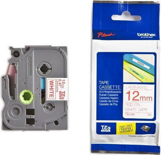 Brother P-Touch Ταινία Ετικετογράφου σε Κόκκινο Χρώμα - Image 1