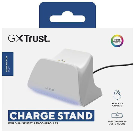 GXT 255W Βάση Φόρτισης για 1 χειριστήριο PS5 Λευκή - Image 1