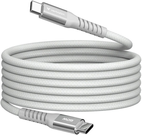 Verbatim Braided USB 2.0 Cable USB-C male - USB-C 60W Γκρι 1.2m 31850 - Image 1