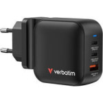 Verbatim Φορτιστής Χωρίς Καλώδιο GaN με Θύρα USB-A και 2 Θύρες USB-C 70W Power Delivery / Quick Charge 3.0 / Quick Charge 4.0 Μαύρος (Mini) - Image 2