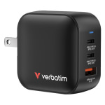 Verbatim Φορτιστής Χωρίς Καλώδιο GaN με Θύρα USB-A και 2 Θύρες USB-C 70W Power Delivery / Quick Charge 3.0 / Quick Charge 4.0 Μαύρος (Mini) - Image 3