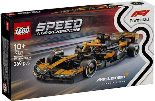 LEGO Speed Champions Mclaren F1 Team MCL38 Race Car για 10+ Ετών 269τμχ - Image 1