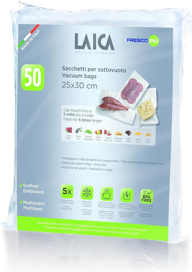 Laica VT3510 Λείες Σακούλες για Συσκευές Vacuum 250x300mm 50τμχ - Image 1