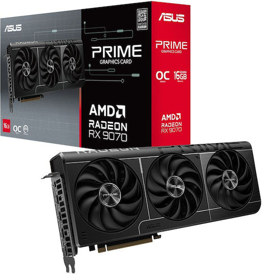 Asus Radeon RX 9070 16GB GDDR6 Prime OC Κάρτα Γραφικών - Image 1