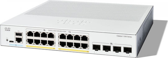 Cisco Catalyst C1300-16P-4X Managed L2 / L3 PoE+ Switch με 16 Θύρες Gigabit (1Gbps) Ethernet και 4 SFP Θύρες - Image 1