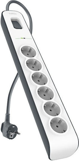 Belkin Πολύπριζο Aσφαλείας 6 Θέσεων με Καλώδιο 2m - Image 1