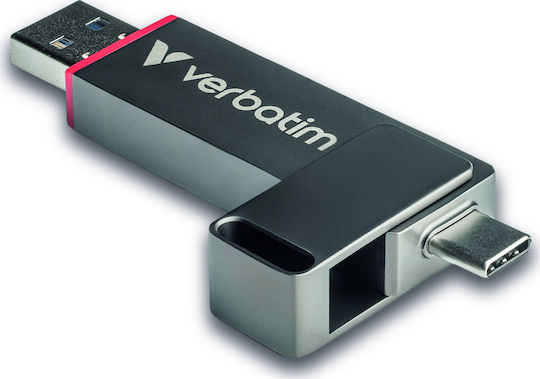 Verbatim 512GB USB 2.0 Stick με σύνδεση USB-A & USB-C Ασημί - Image 1