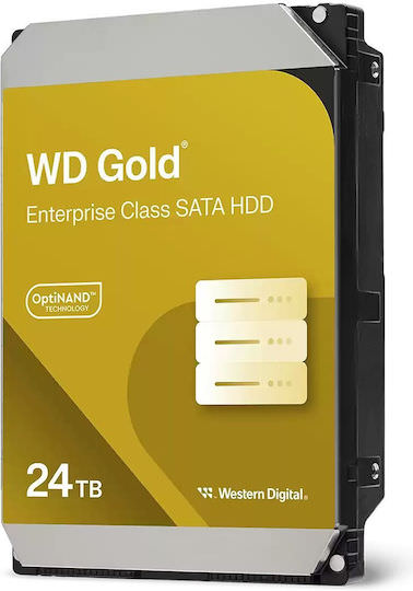 Western Digital Gold Enterprise Class 24TB HDD Σκληρός Δίσκος 3.5" SATA III 7200rpm με 512MB Cache για Server / Καταγραφικό - Image 1