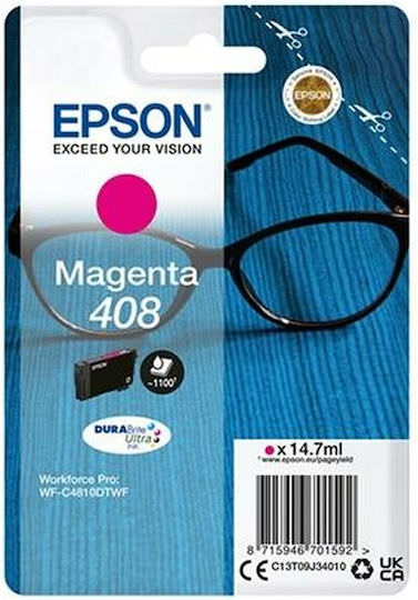 Epson 408 Γνήσιο Μελάνι Εκτυπωτή InkJet Ματζέντα (C13T09J34010) - Image 1