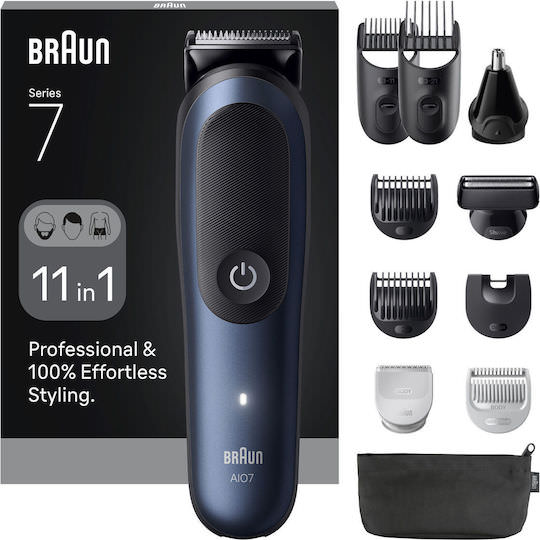 Braun All-in-one Series 7 Σετ Επαναφορτιζόμενης Κουρευτικής Μηχανής Μαύρο AIO7540 - Image 1