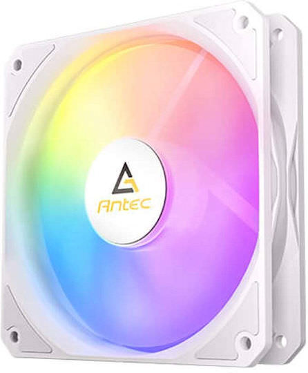 Antec 0-761345-40042-8 Case Fan 120mm με ARGB Φωτισμό και Σύνδεση 4-Pin PWM Λευκό - Image 1