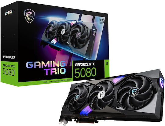 MSI GeForce RTX 5080 16GB GDDR7 Gaming Trio OC Κάρτα Γραφικών - Image 1