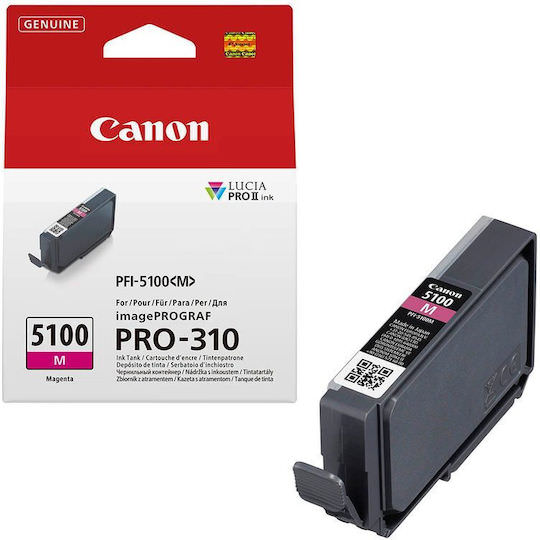Canon PFI-5100 Γνήσιο Μελάνι Εκτυπωτή InkJet Ματζέντα (6954C001) - Image 1
