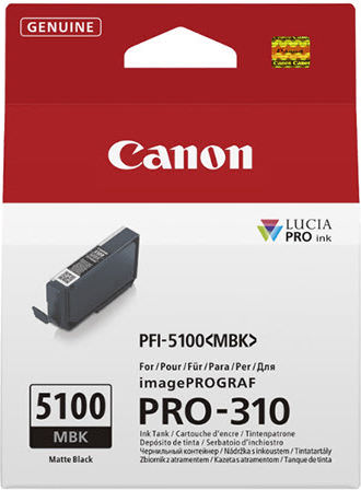 Canon PFI-5100MBK Γνήσιο Μελάνι Εκτυπωτή InkJet Μαύρο (6951C001) - Image 1