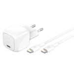 Belkin Φορτιστής με Θύρα USB-C και Καλώδιο USB-C - USB-C 30W Λευκός (BOOST Charge)