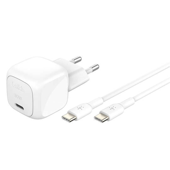 xlarge_20250414125049_belkin_fortistis_me_thyra_usb_c_kai_kalodio_usb_c_usb_c_30w_leykos_boost_charge.jpeg Belkin Φορτιστής με Θύρα USB-C και Καλώδιο USB-C - USB-C 30W Λευκός (BOOST Charge) - Image 1