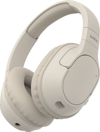 Belkin SoundForm Surround Ασύρματα / Ενσύρματα Over Ear Ακουστικά με 60 ώρες Λειτουργίας και Quick Charge Sand - Image 1