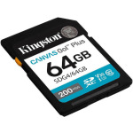 Kingston Canvas Go Plus SDXC 64GB Class 10 U3 V30 UHS-I με αντάπτορα - Image 2