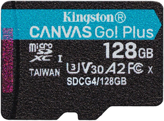 Kingston Canvas Go Plus microSDXC 128GB Class 10 U3 A2 UHS-I - Image 1