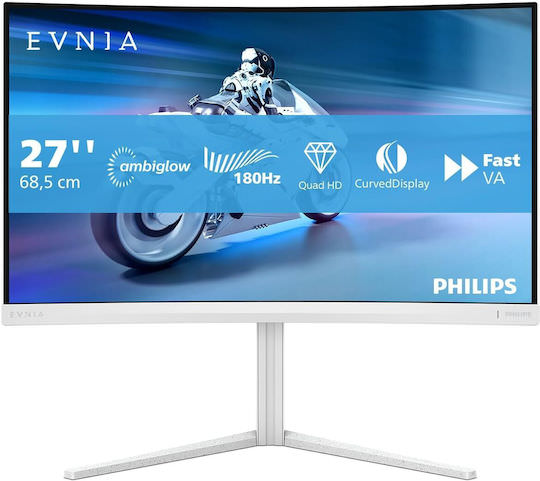Philips Evnia 27M2C5501 VA HDR Curved Gaming Monitor 27" QHD 2560x1440 180Hz με Χρόνο Απόκρισης 1ms GTG - Image 1