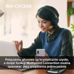 Sony WH-CH720N Ασύρματα / Ενσύρματα Over Ear Ακουστικά με 35 ώρες Λειτουργίας και Quick Charge Ροζ - Image 3