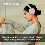 Sony WH-CH720N Ασύρματα / Ενσύρματα Over Ear Ακουστικά με 35 ώρες Λειτουργίας και Quick Charge Ροζ - Image 4