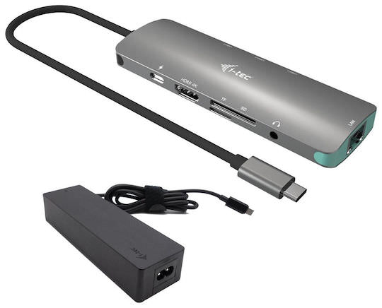 i-tec USB-C Docking Station με HDMI 4K Ασημί (C31NANOLANPD100) - Image 1