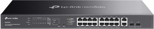 TP-LINK Omada ES220GMP v1 Managed L2 PoE+ Switch με 16 Θύρες Gigabit (1Gbps) Ethernet και 2 SFP Θύρες - Image 1