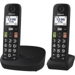 Panasonic KX-TGU112EXB Ασύρματο Τηλέφωνο Duo με Ελληνικό Μενού Μαύρο