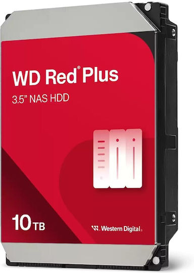 Western Digital Red Plus 10TB HDD Σκληρός Δίσκος 3.5" SATA III 7200rpm με 512MB Cache για NAS - Image 1