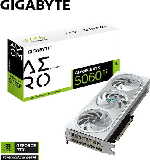 Gigabyte GeForce RTX 5060 Ti 8GB GDDR7 Aero OC White Κάρτα Γραφικών - Image 1