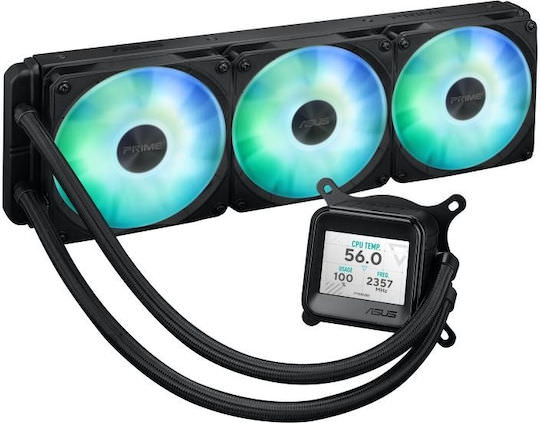 Asus Prime LC 360 ARGB LCD Υδρόψυξη Επεξεργαστή Τριπλού Ανεμιστήρα 120mm για Socket AM4/AM5/1700/1200/115x - Image 1