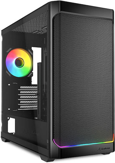 Sharkoon MK4W RGB Strip Gaming Midi Tower Κουτί Υπολογιστή με Πλαϊνό Παράθυρο Μαύρο - Image 1