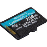 Kingston Canvas Go Plus microSDXC 256GB Class 10 U3 V30 A2 UHS-I με αντάπτορα - Image 2