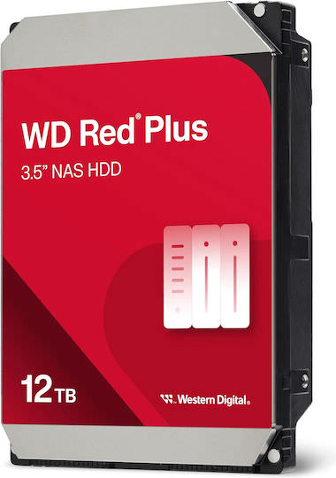 Western Digital Red Plus 12TB HDD Σκληρός Δίσκος 3.5" SATA III 7200rpm με 256MB Cache για NAS - Image 1