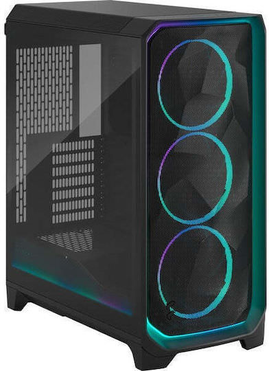 Fractal Design Meshify 3 RGB TG Light Tint Gaming Midi Tower Κουτί Υπολογιστή με Πλαϊνό Παράθυρο Μαύρο - Image 1