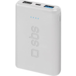SBS ‎Pocket Line Power Bank 5000mAh με 2 Θύρες USB-A Λευκό - Image 4