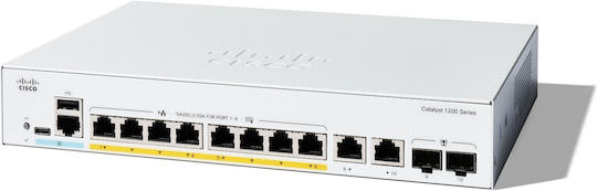 Cisco Catalyst C1200-8FP-2G v2 Managed L2 PoE Switch με 10 Θύρες Gigabit (1Gbps) Ethernet και 2 SFP Θύρες - Image 1