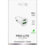 Puro Φορτιστής Αυτοκινήτου 20W Γρήγορης Φόρτισης με Θύρες: 1xUSB 1xType-C Λευκό Χρώμα - Image 2