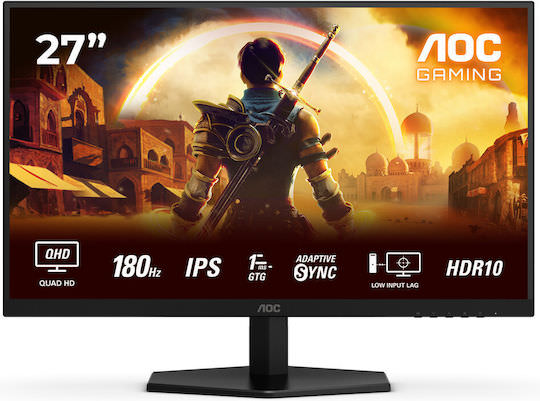 AOC Q27G42XE IPS HDR Monitor 27" QHD 2560x1440 180Hz με Χρόνο Απόκρισης 0.5ms GTG - Image 1