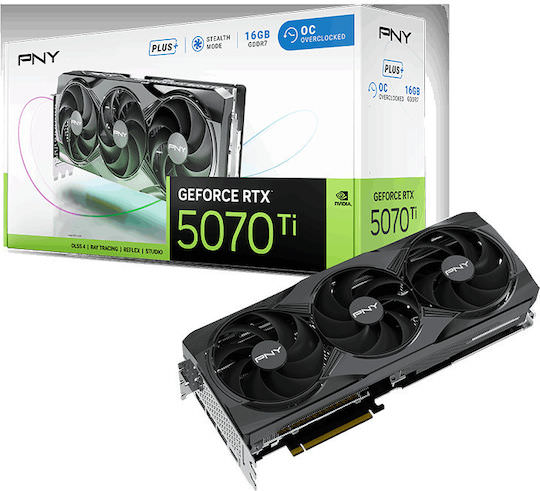 PNY GeForce RTX 5070 Ti 16GB GDDR7 OC Triple Fan Κάρτα Γραφικών - Image 1