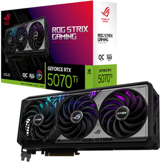 Asus GeForce RTX 5070 Ti 16GB GDDR7 ROG Strix OC Edition Κάρτα Γραφικών - Image 1