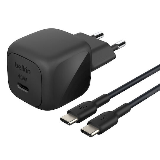 Belkin Φορτιστής με Θύρα USB-C και Καλώδιο USB-C 45W Power Delivery Μαύρος (WCA013KQ1MBK-B6) - Image 1