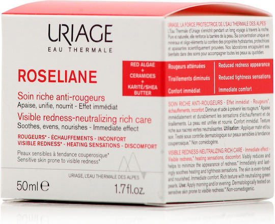 Uriage Roseliane Rich Κρέμα Προσώπου για Ενυδάτωση & Ερυθρότητα με Ceramides 50ml - Image 1