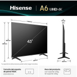 Hisense Smart Τηλεόραση 43" 4K UHD LED A6Q HDR (2025) 43A6Q - Image 2