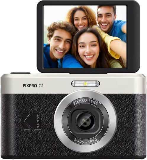 Kodak Pixpro C1 Compact Φωτογραφική Μηχανή 13MP Οπτικού Ζουμ 4x Μαύρη - Image 1