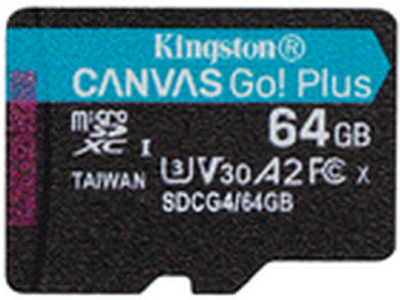Kingston Canvas Go Plus microSDXC 64GB Class 10 με αντάπτορα - Image 2