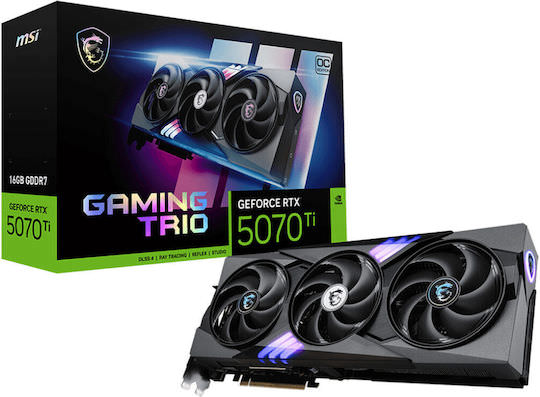 MSI GeForce RTX 5070 Ti 16GB GDDR7 Gaming Trio OC Κάρτα Γραφικών - Image 1