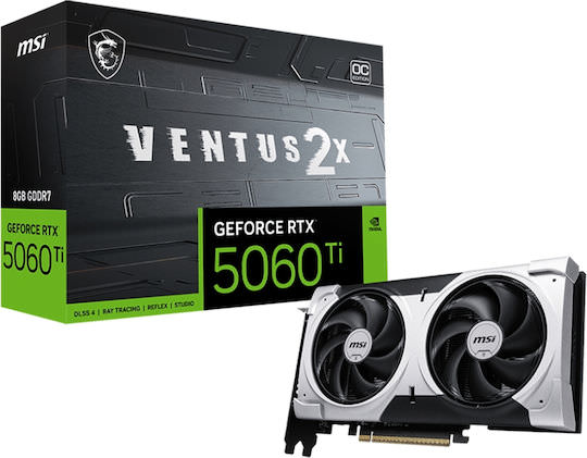 MSI GeForce RTX 5060 Ti 8GB GDDR7 Ventus 2X OC Plus Κάρτα Γραφικών - Image 1