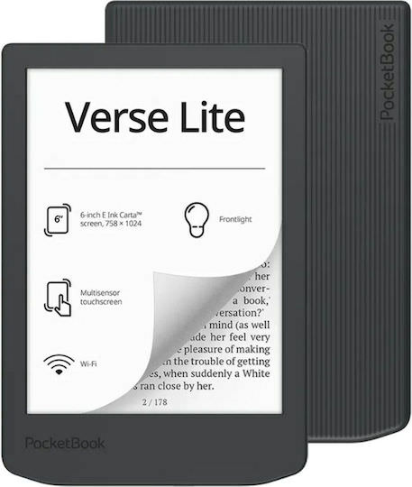 Pocketbook Verse Lite με Οθόνη Αφής 6" (8GB) Γκρι - Image 1